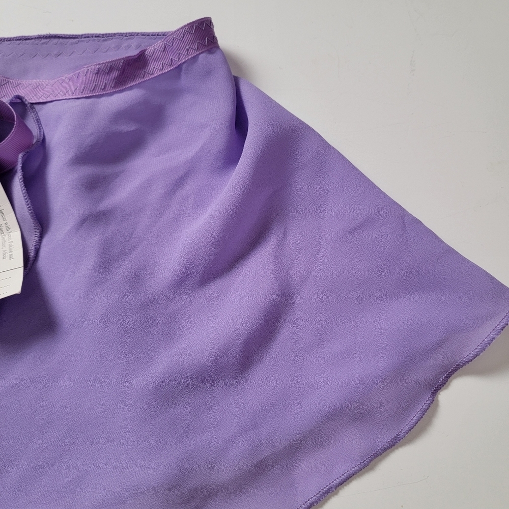 M Stevens Girls 34" Lavender Ballet Chiffon Wrap Skirt - Picture 9 of 12